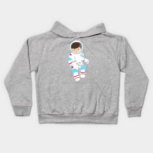 Astronaut Boy, Cosmonaut, Space Flight, Cute Boy Kids Hoodie